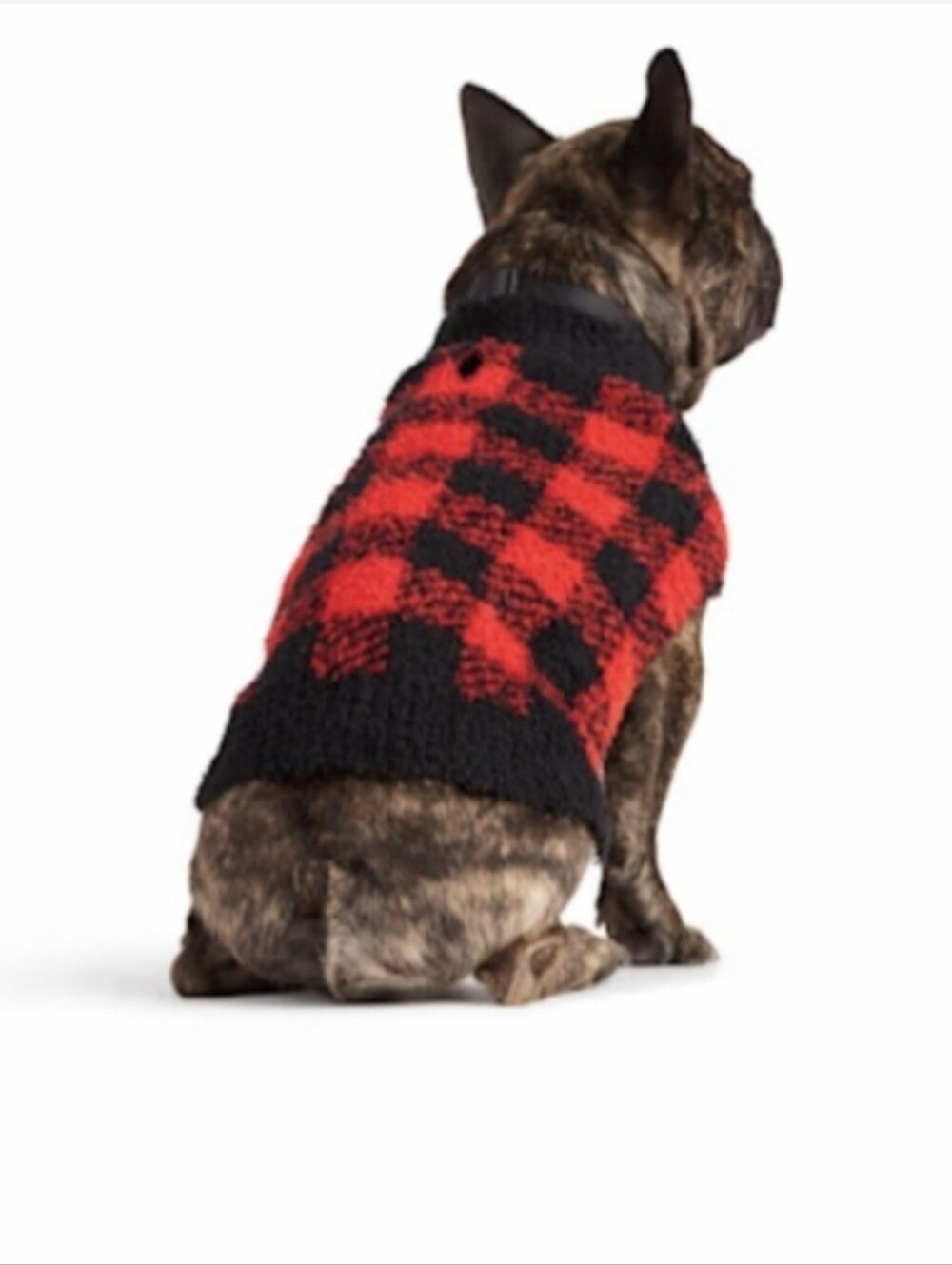 Super Soft Buffalo Check Sweater for Cats and Dogs-XSmall